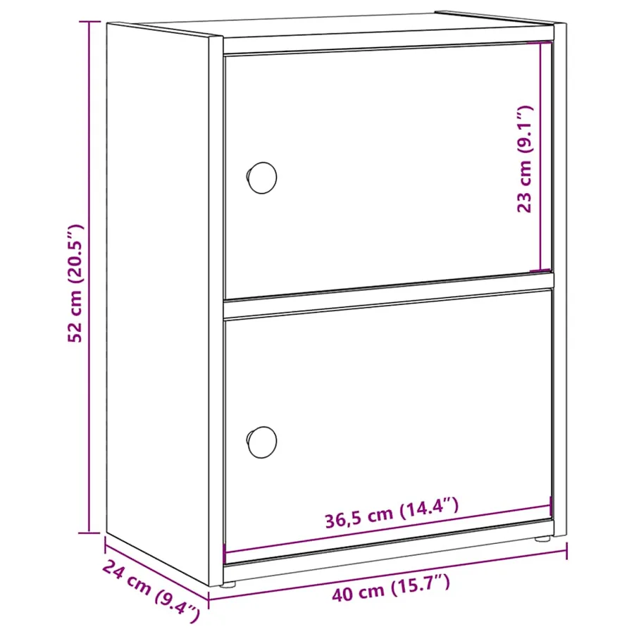 Bibliothèque chêne marron 40x24x52 cm bois d'ingénierie - 11