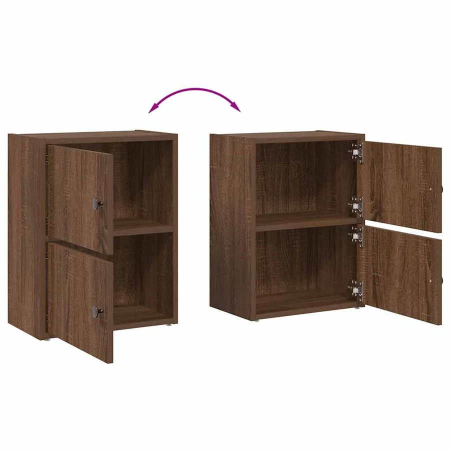 Bibliothèque chêne marron 40x24x52 cm bois d'ingénierie - 8