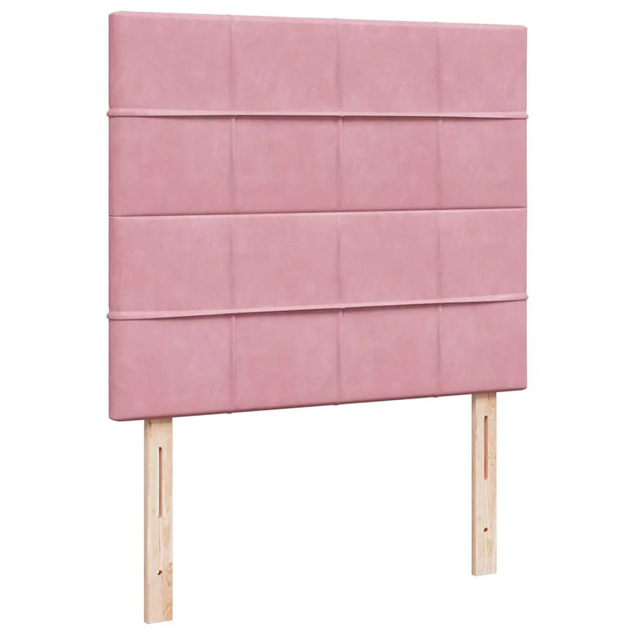 Cadre de lit ottoman avec matelas rose 120x200 cm velours - 13