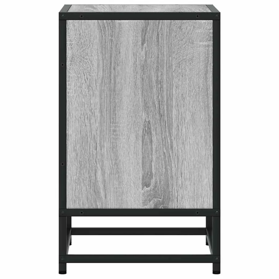 Table de chevet sonoma gris 40x31x50 cm bois d'ingénierie métal - 6