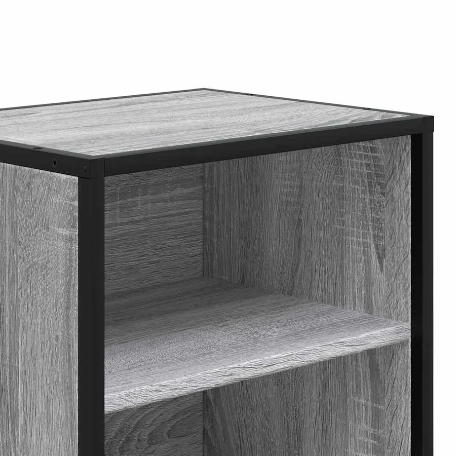 Table de chevet sonoma gris 40x31x50 cm bois d'ingénierie métal - 8
