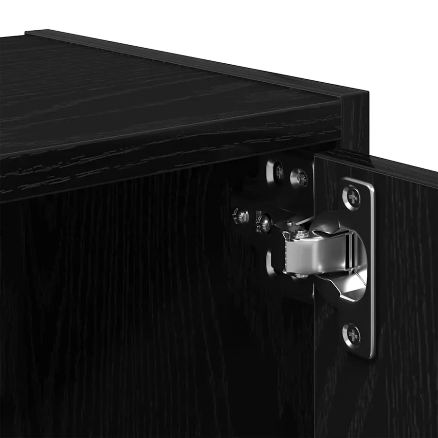 Bibliothèque chêne noir 40x24x52 cm bois d'ingénierie - 9
