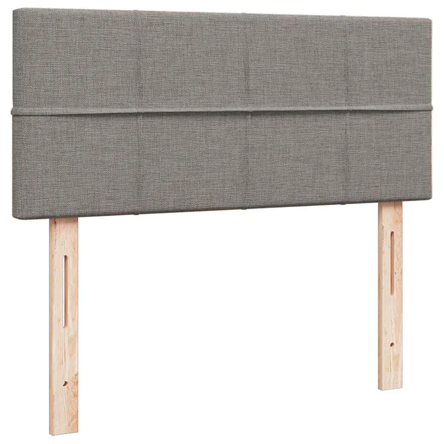 Cadre de lit ottoman avec matelas taupe 120x190 cm tissu - 9
