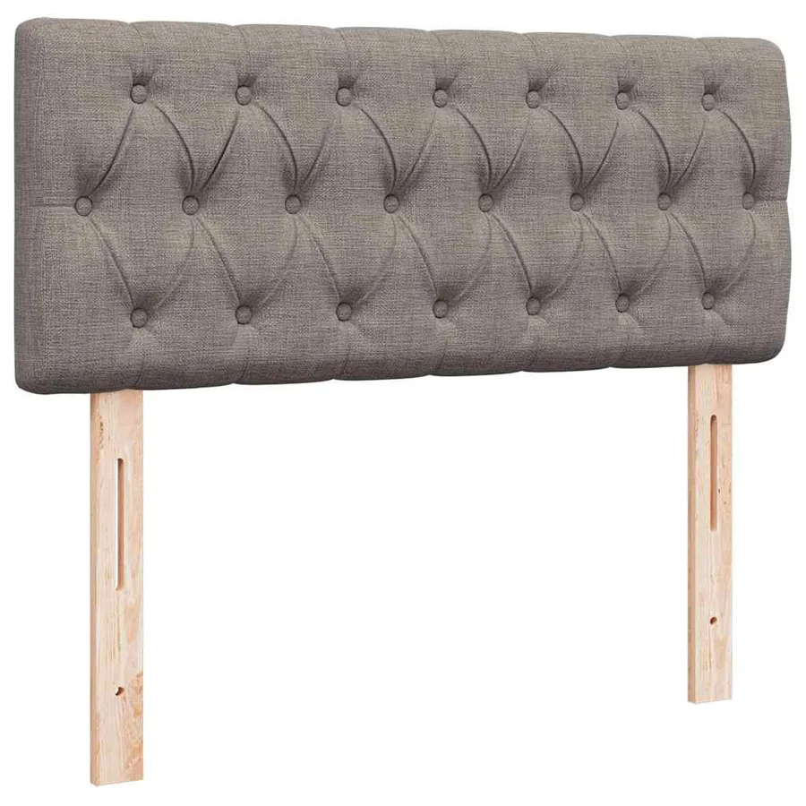 Cadre de lit ottoman avec matelas taupe 120x190 cm tissu - 9