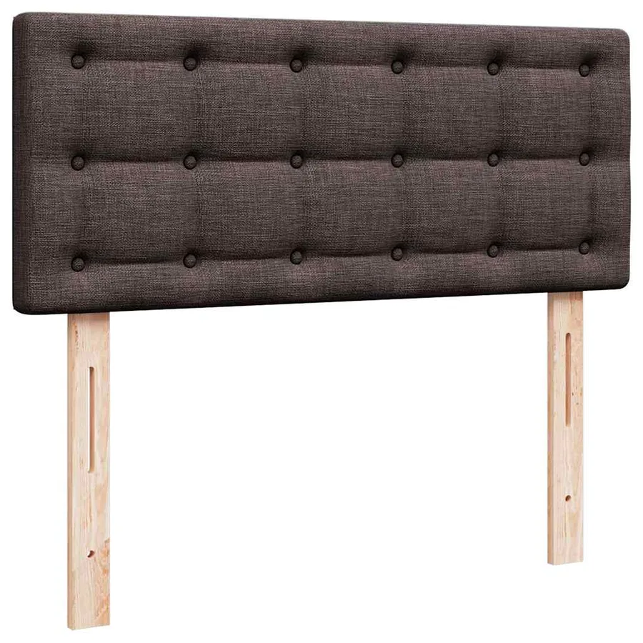 Cadre de lit ottoman avec matelas marron foncé 120x190 cm tissu - 9