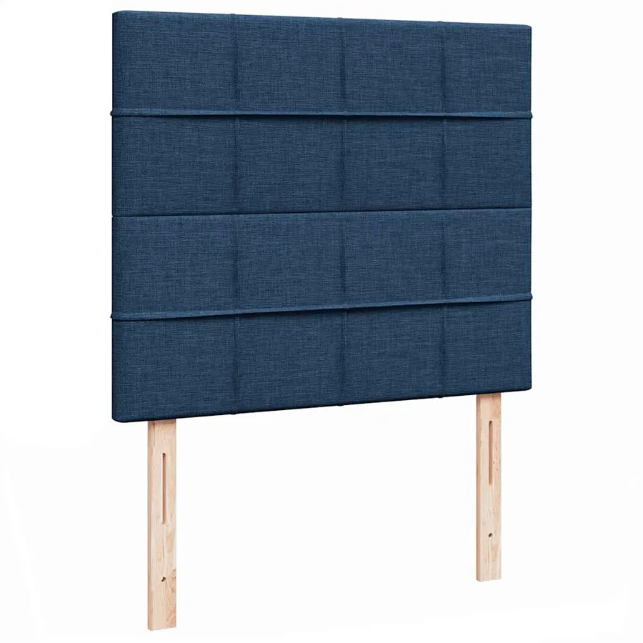 Cadre de lit ottoman avec matelas bleu 120x190 cm tissu - 9