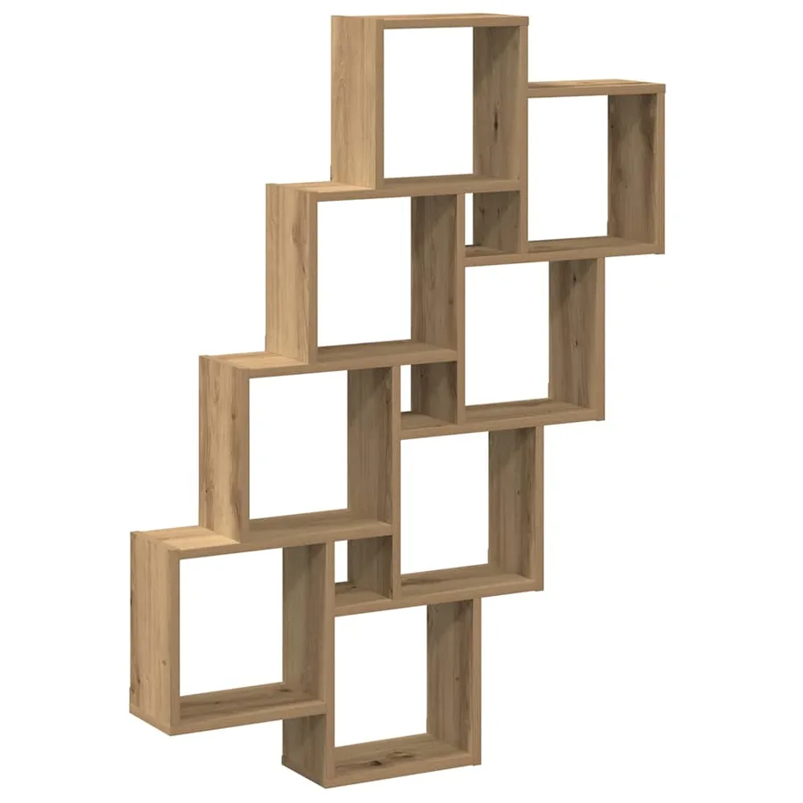 Étagère murale en forme de cube chêne artisanal 90x15x119,5 cm - 2