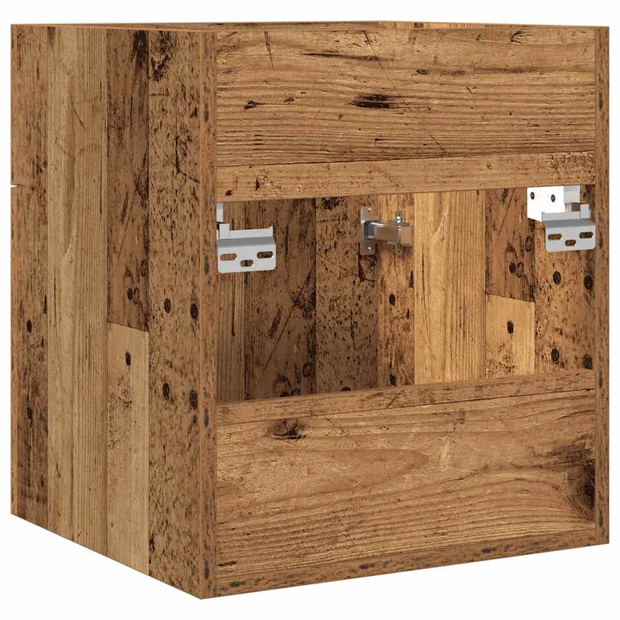 Meuble lavabo de salle de bain vieux bois bois d'ingénierie - 6