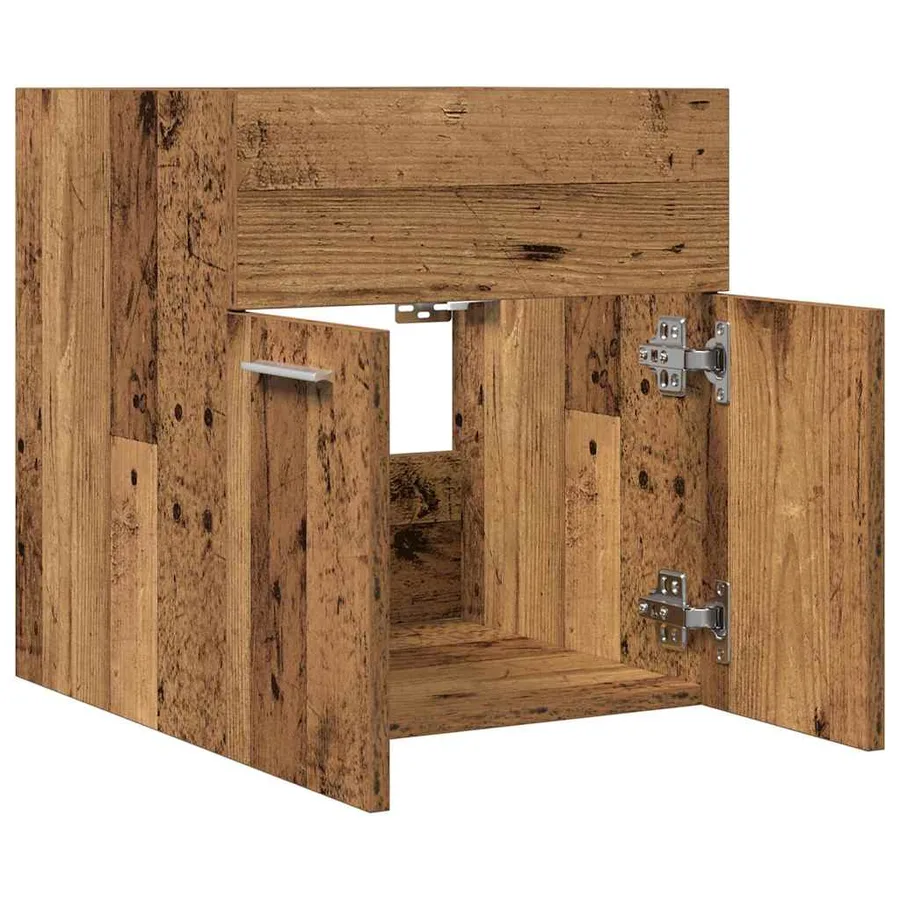 Meuble lavabo de salle de bain vieux bois bois d'ingénierie - 7