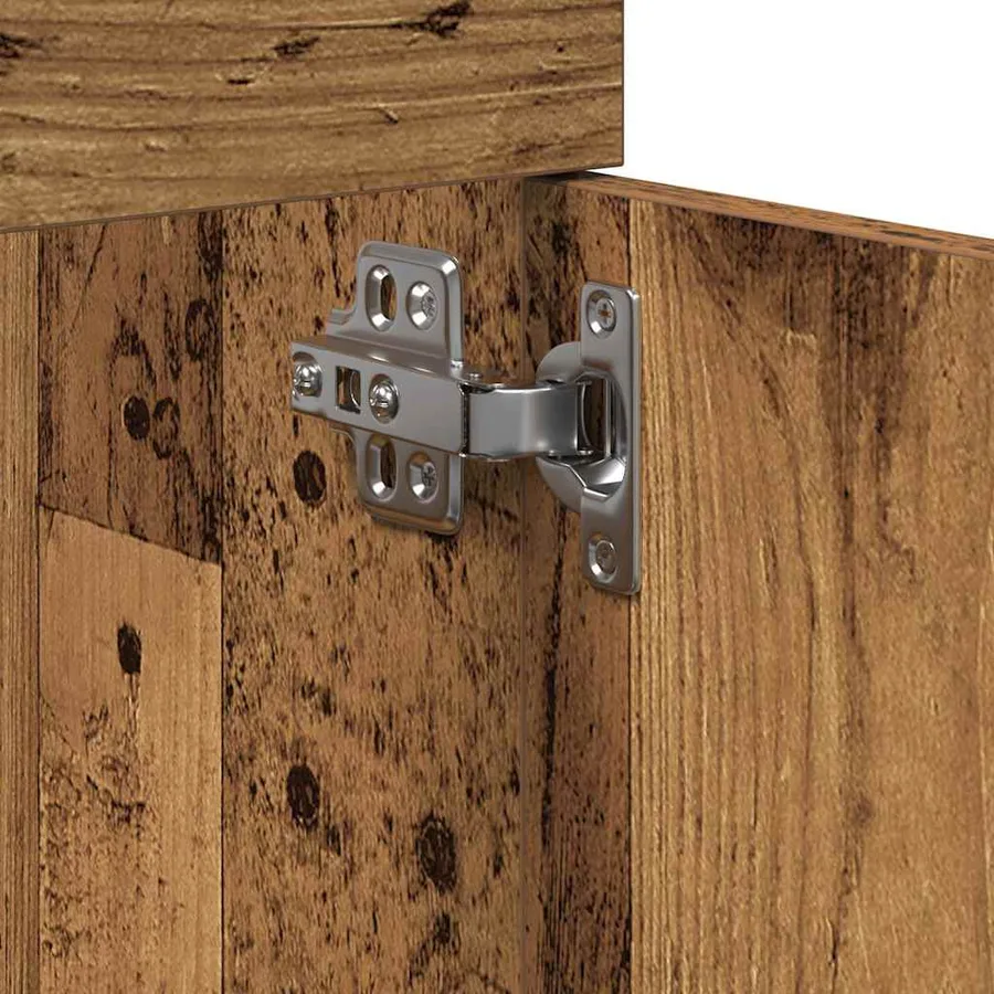 Meuble lavabo de salle de bain vieux bois bois d'ingénierie - 8