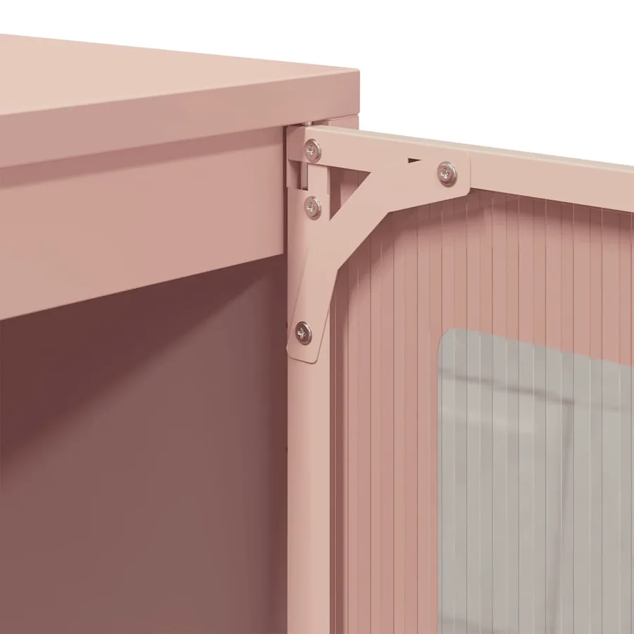 Buffet rose 100,5x39x107 cm acier laminé à froid - 10