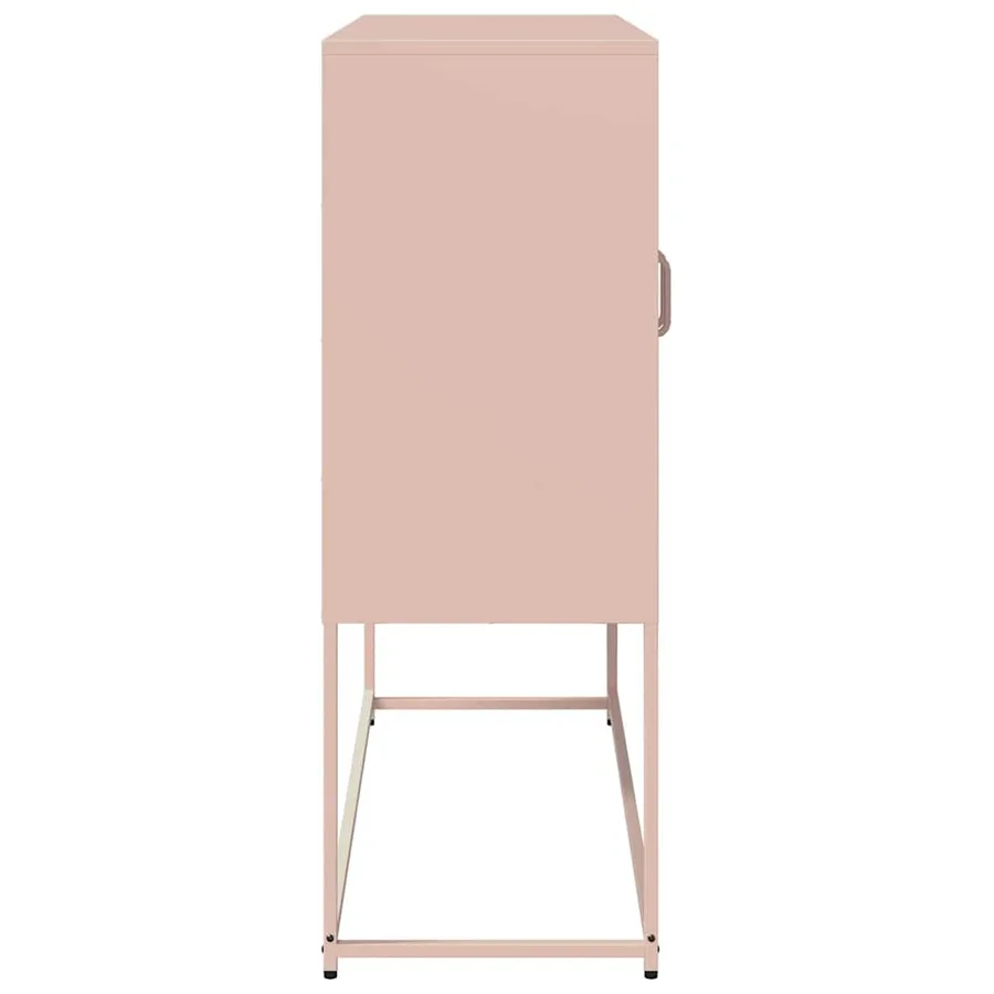 Buffet rose 100,5x39x107 cm acier laminé à froid - 7