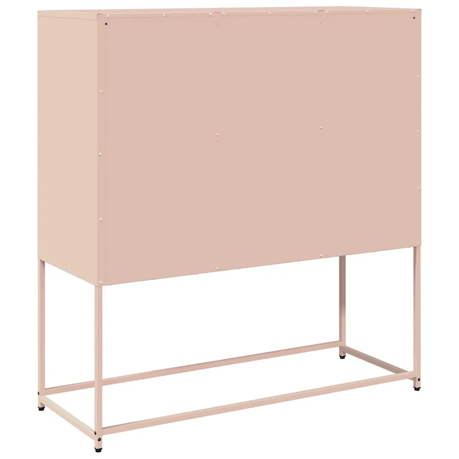 Buffet rose 100,5x39x107 cm acier laminé à froid - 8