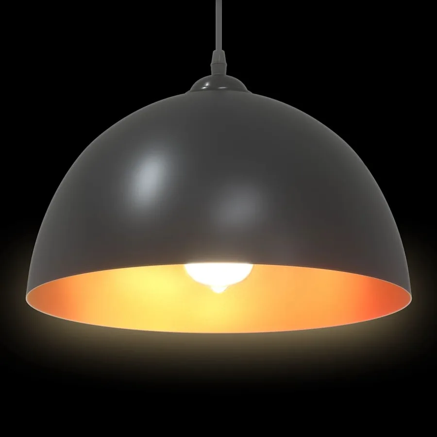Lampes suspendues 2 pcs hauteur réglable E27 noir Ø 30 cm métal - 7