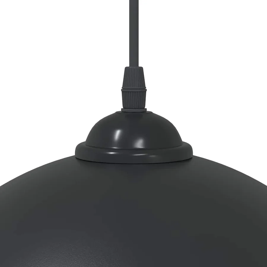 Lampes suspendues 2 pcs hauteur réglable E27 noir Ø 30 cm métal - 9