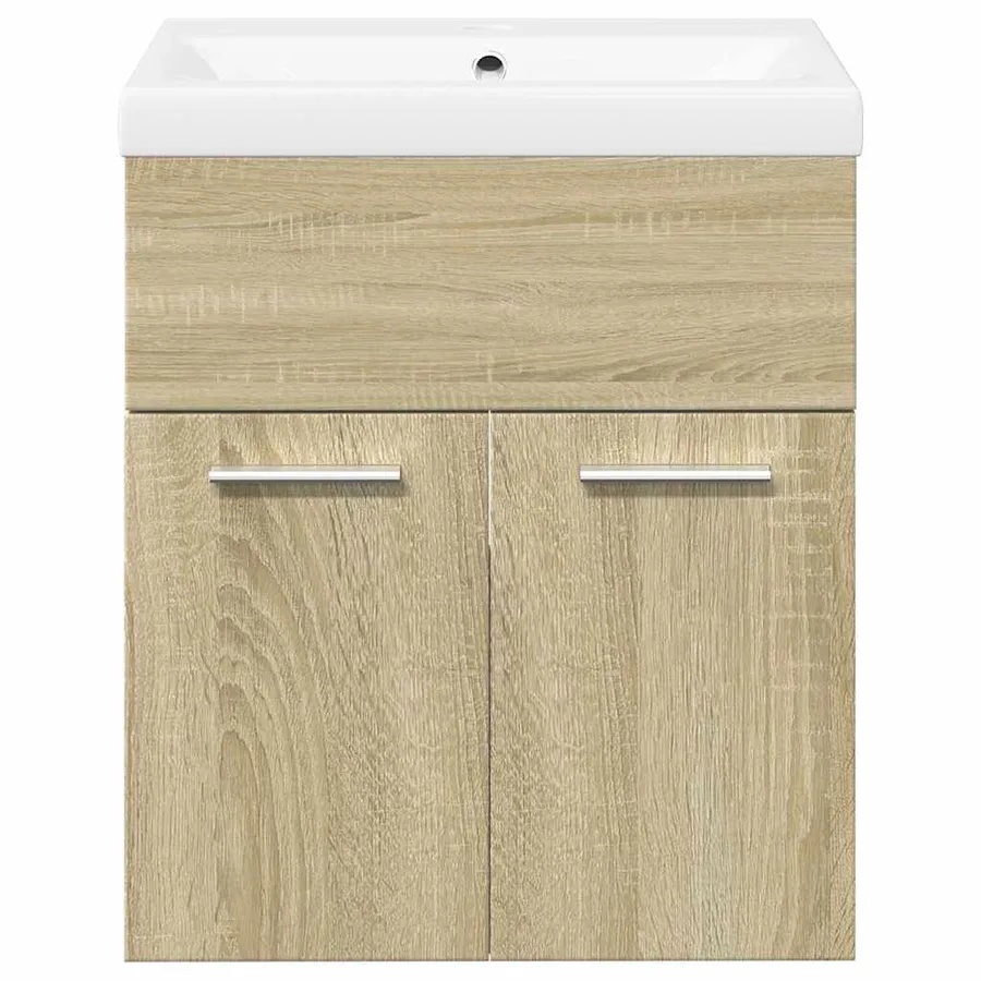 Ensemble de meubles de salle de bain 2 pcs chêne sonoma - 5