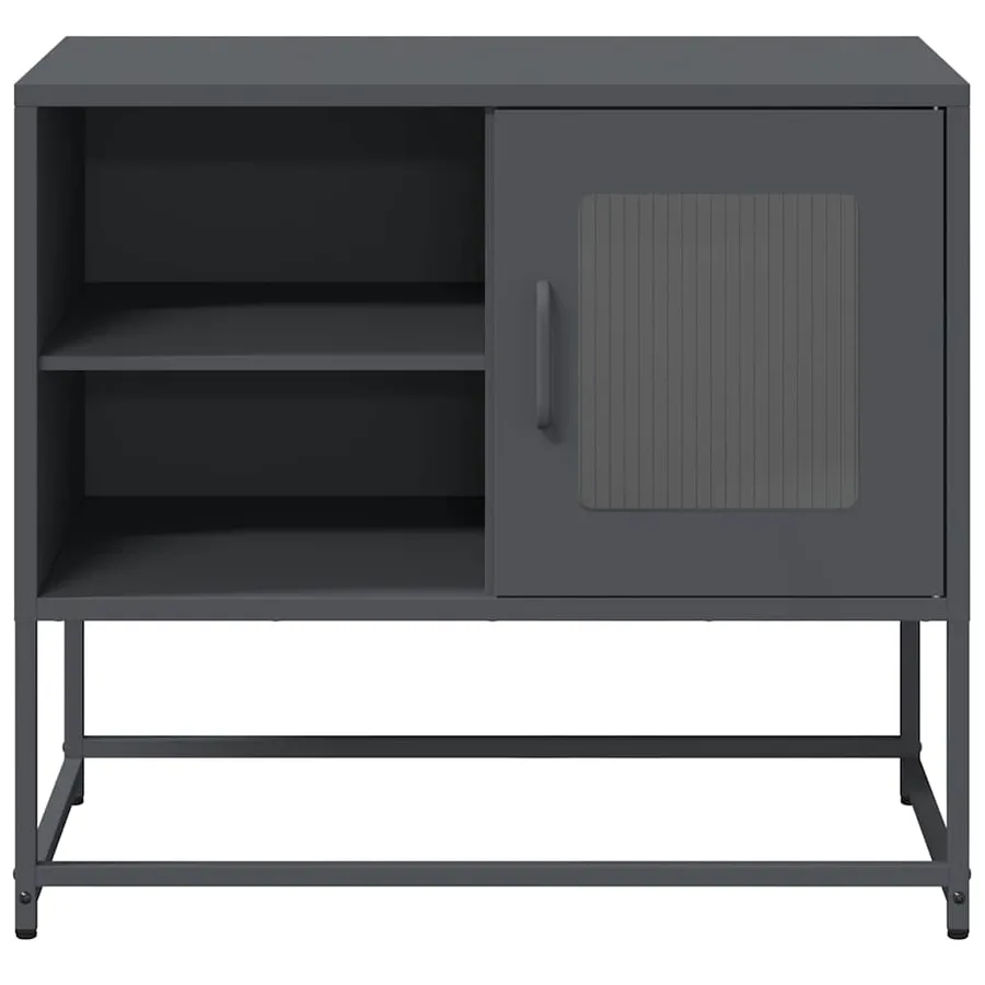 Meuble TV anthracite 68x39x60,5 cm acier - 5
