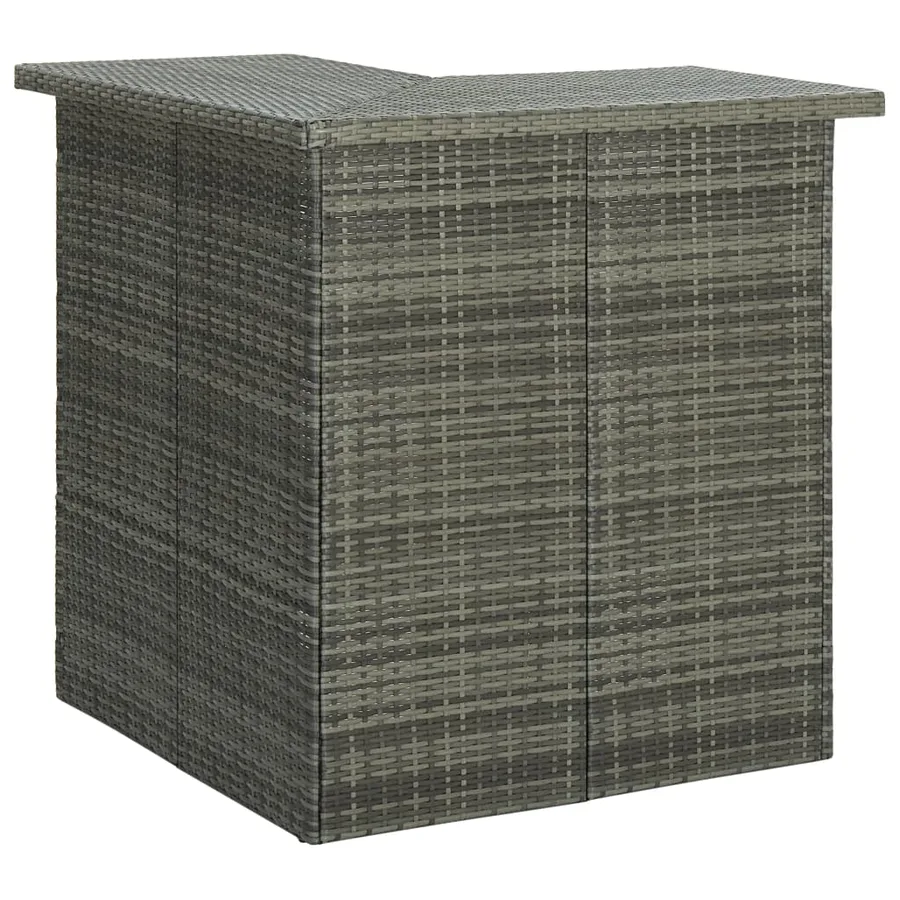 Ensemble de bar de jardin 8 pcs et coussins Résine tressée Gris - 2