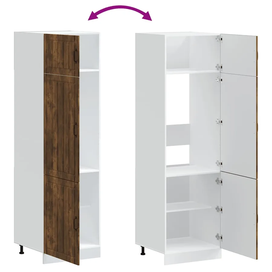 Armoire de cuisine Lucca chêne fumé bois d'ingénierie - 7