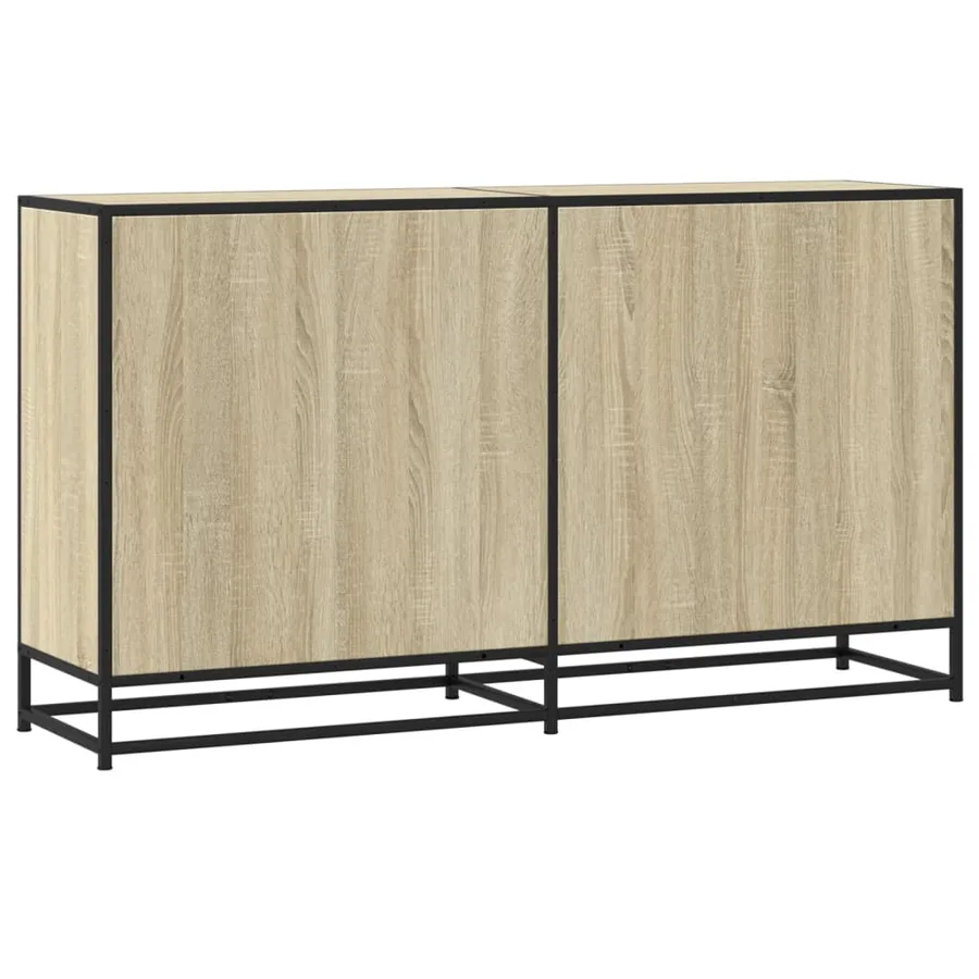 Buffet chêne sonoma 134x35x76 cm bois d'ingénierie - 6