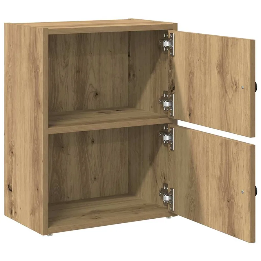 Bibliothèque chêne artisanal 40x24x52 cm bois d'ingénierie - 5