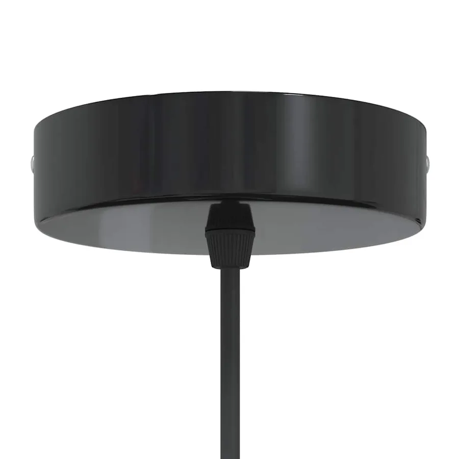 Lampe suspendue réglable hauteur E27 jaune brillant Ø31cm métal - 7