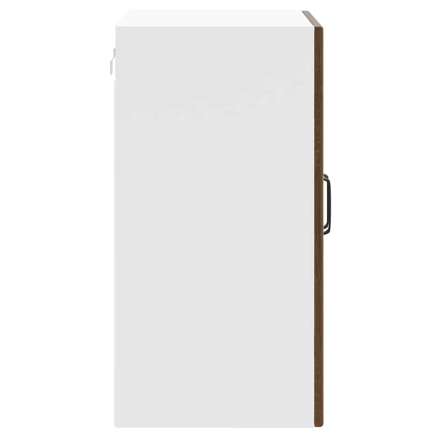 Armoire murale de cuisine et porte en verre Lucca chêne marron - 8