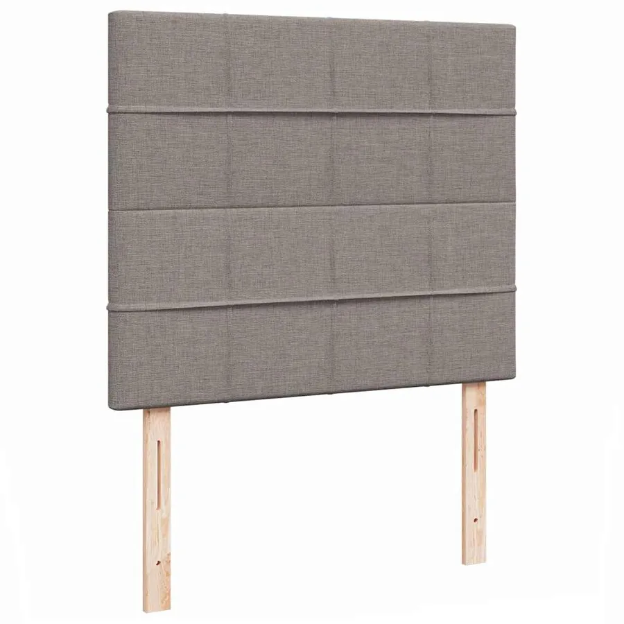 Cadre de lit ottoman avec matelas taupe 120x190 cm tissu - 9