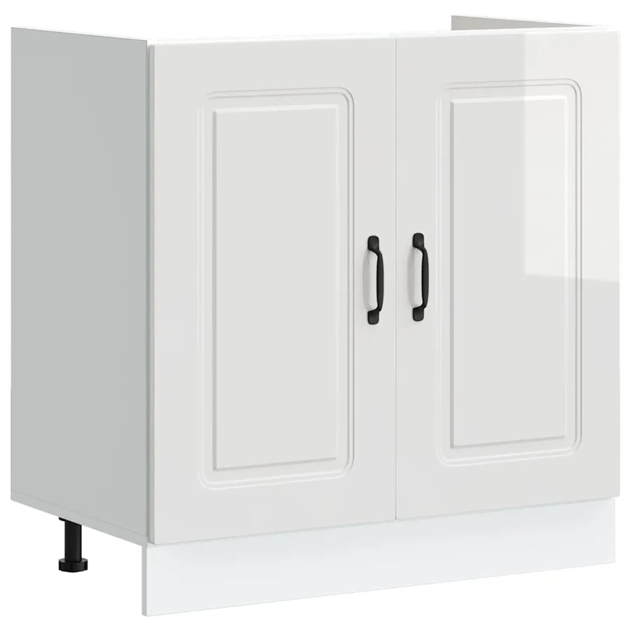Armoire de cuisine Kalmar Blanc Brillant 80 x 46 x 81,5 cm - 4