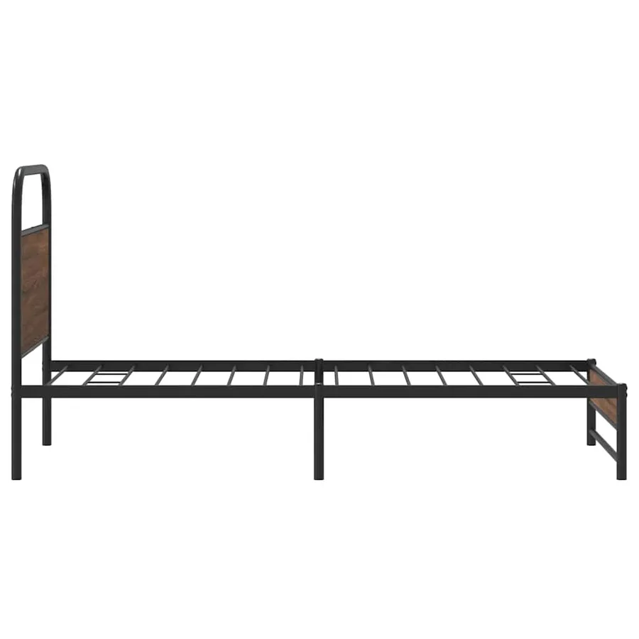 Cadre de lit sans matelas 107x203 cm chêne marron - 6