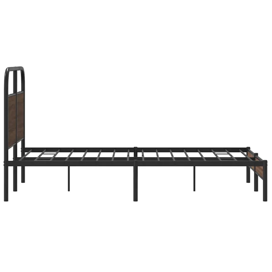 Cadre de lit sans matelas 140x200 cm chêne marron - 6