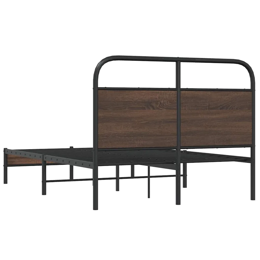 Cadre de lit sans matelas 140x200 cm chêne marron - 7