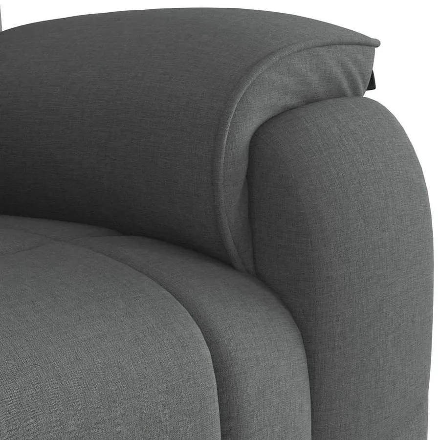 Fauteuil de massage inclinable Gris foncé Tissu - 9