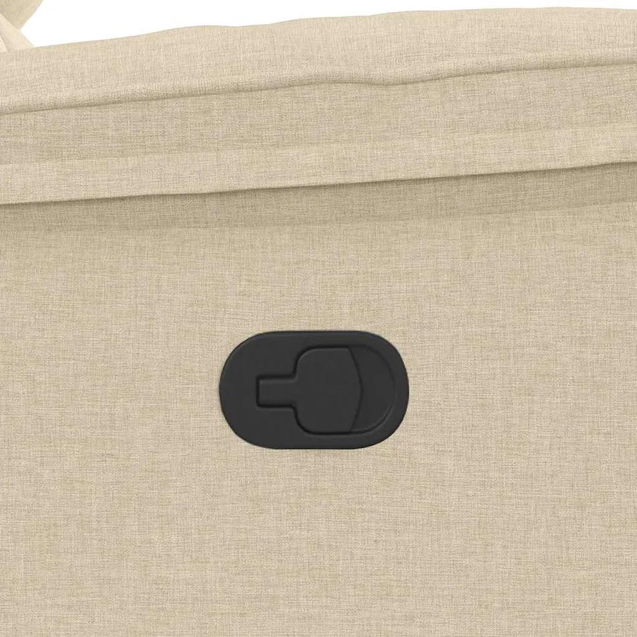 Fauteuil de massage inclinable Crème Tissu - 10