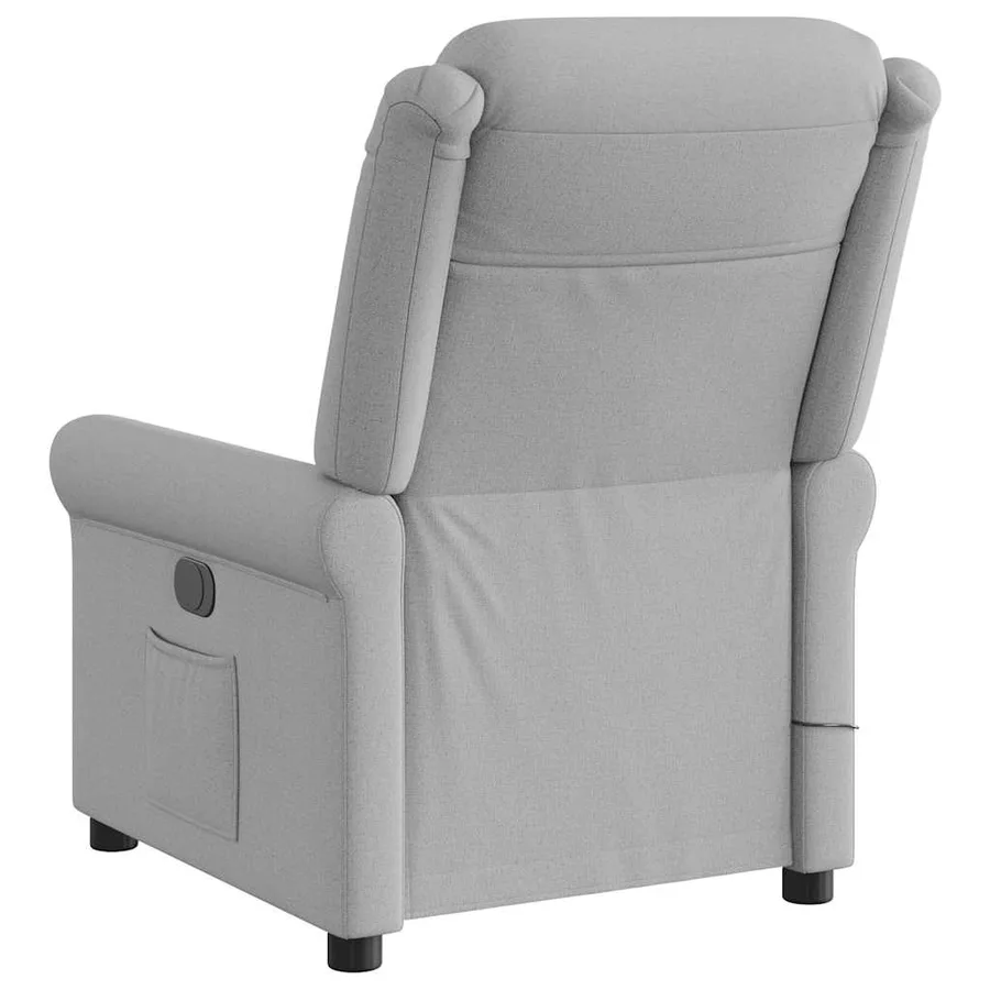 Fauteuil de massage inclinable électrique gris nuage tissu - 7