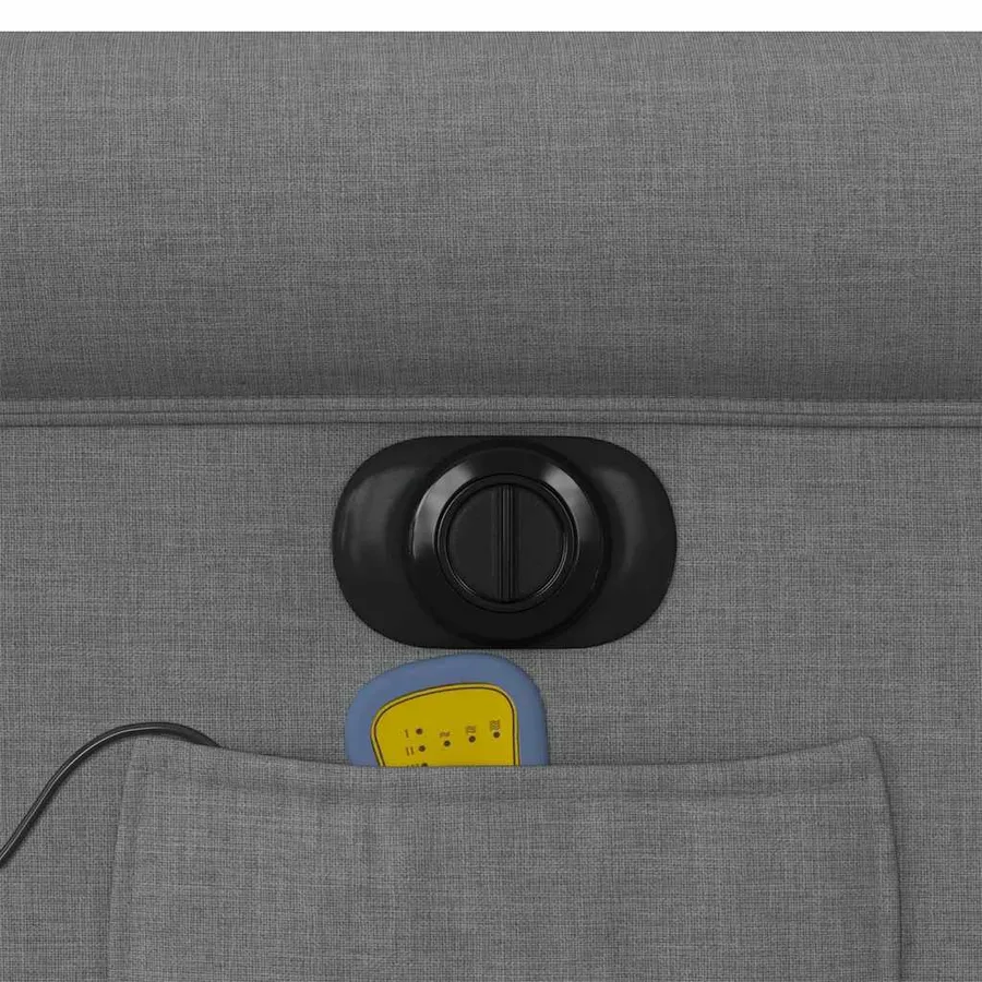 Fauteuil inclinable de massage électrique gris foncé tissu - 14