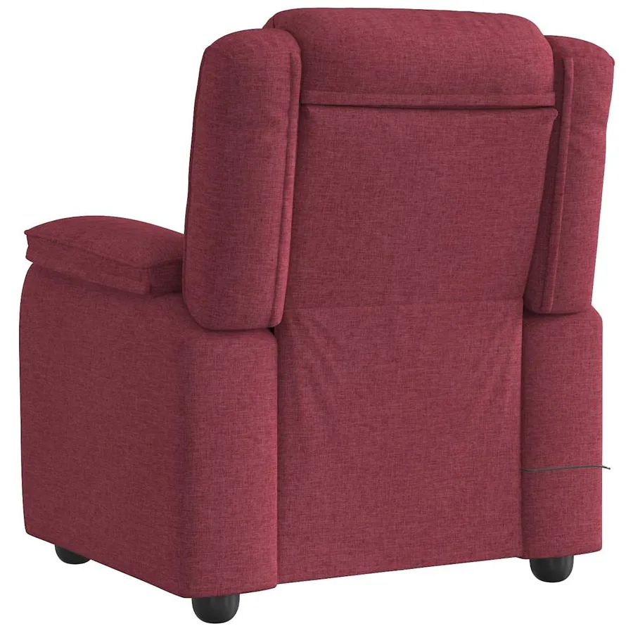 Fauteuil de massage inclinable Rouge bordeaux Tissu - 5