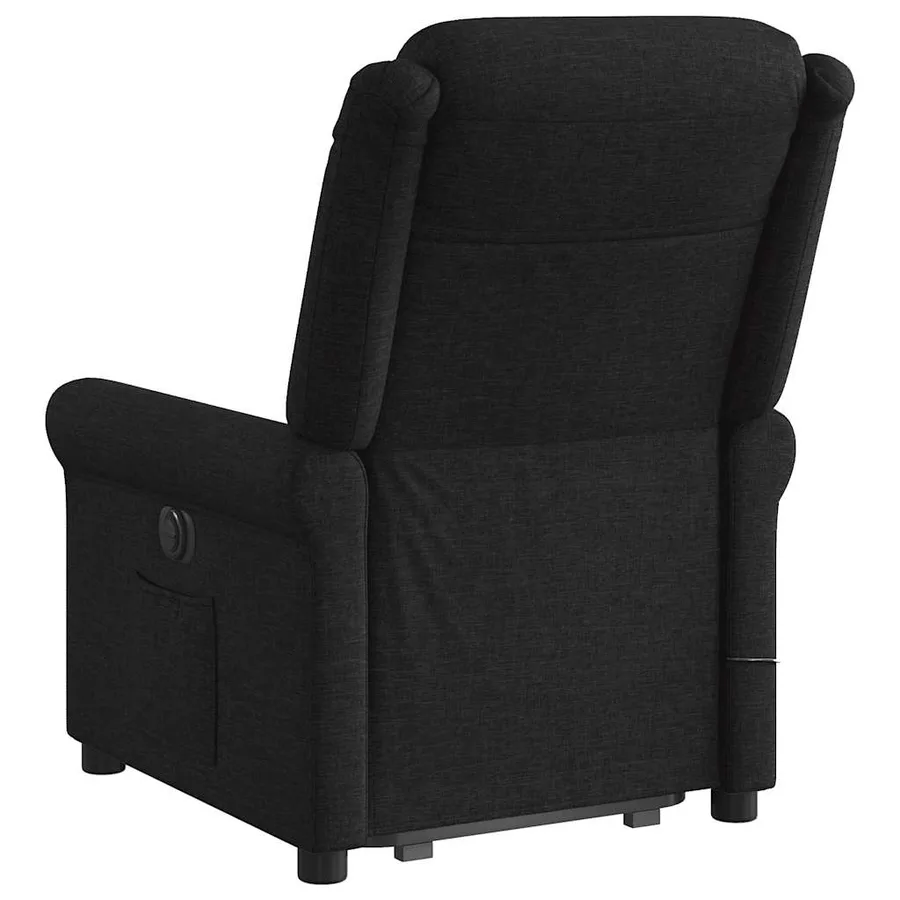 Fauteuil de massage inclinable Noir Tissu - 7