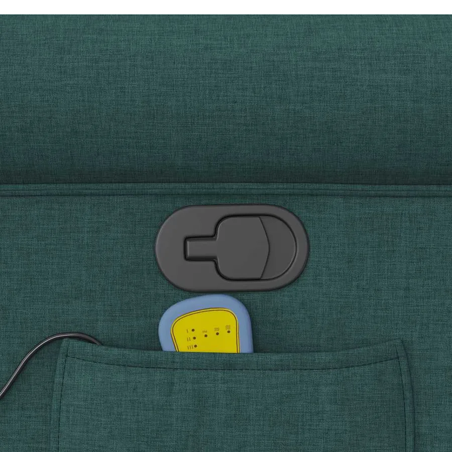 Fauteuil inclinable de massage Vert foncé Tissu - 14