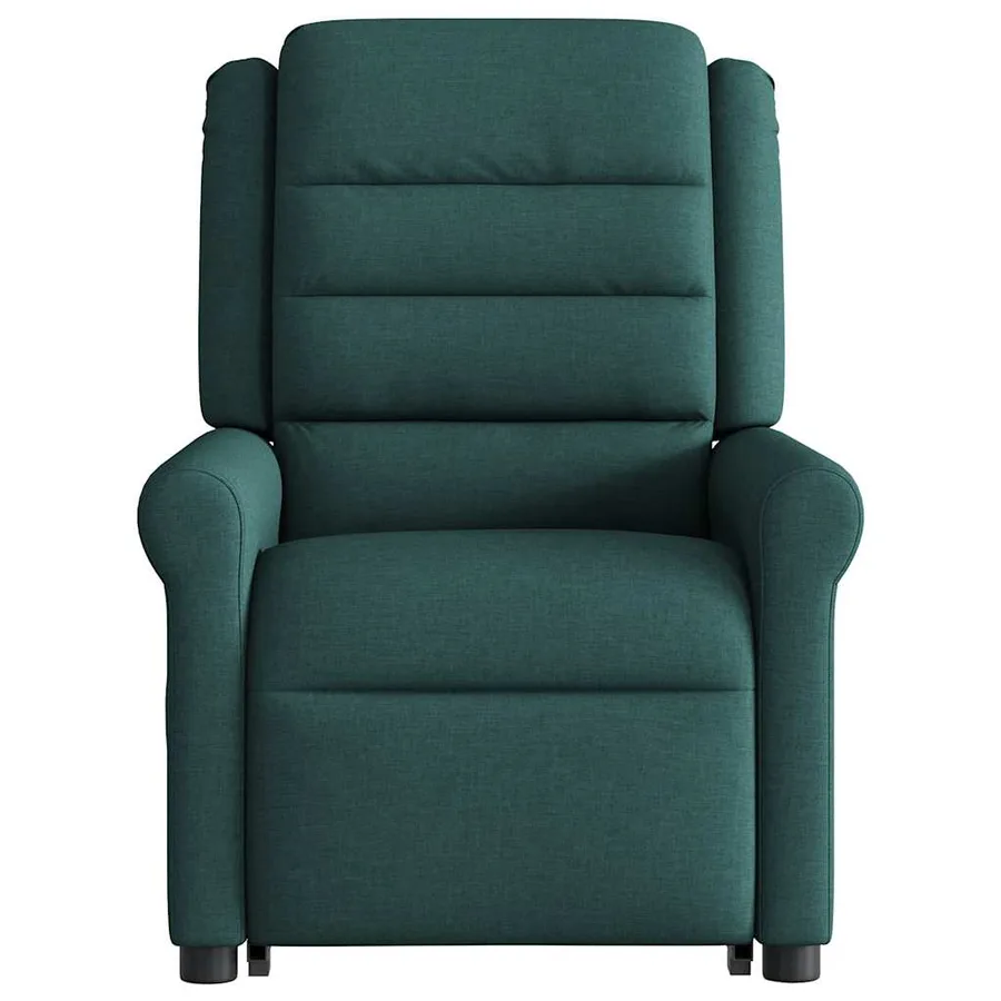 Fauteuil inclinable de massage Vert foncé Tissu - 5