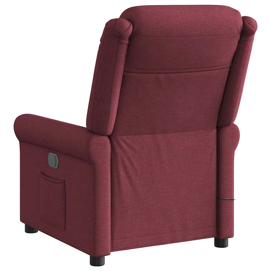 Fauteuil de massage inclinable Rouge bordeaux Tissu - 5