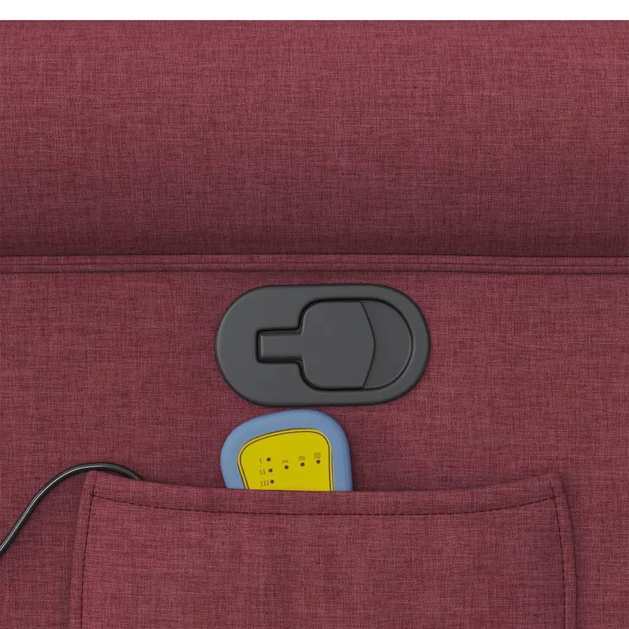 Fauteuil de massage inclinable Rouge bordeaux Tissu - 8