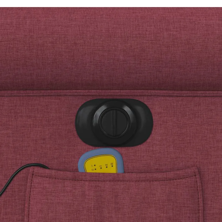 Fauteuil de massage inclinable électrique Rouge bordeaux Tissu - 14
