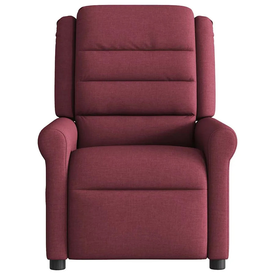 Fauteuil de massage inclinable électrique Rouge bordeaux Tissu - 5