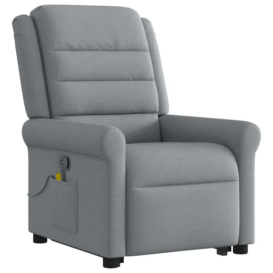 Fauteuil de massage inclinable Gris clair Tissu - 4