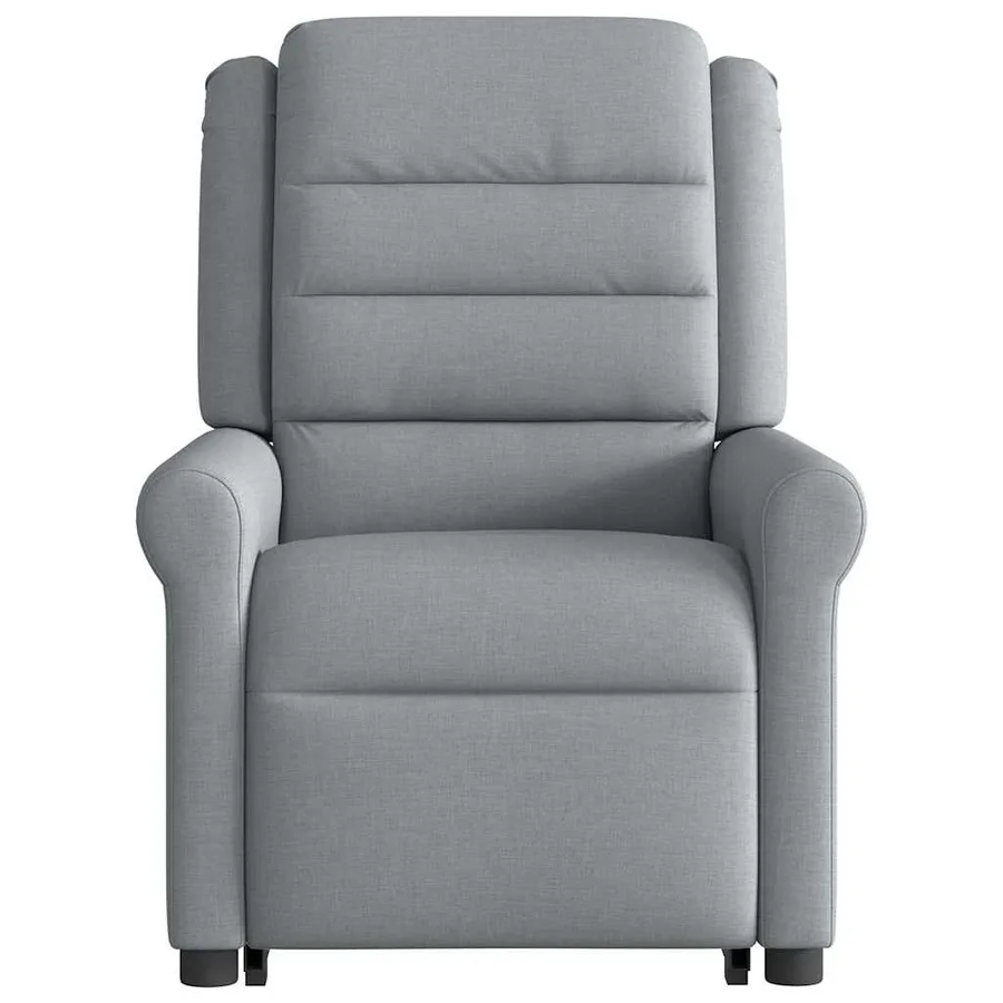 Fauteuil de massage inclinable Gris clair Tissu - 5