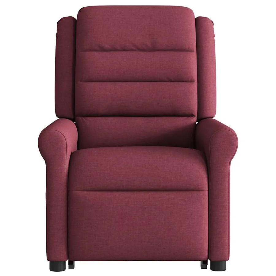 Fauteuil inclinable de massage électrique Rouge bordeaux Tissu - 5