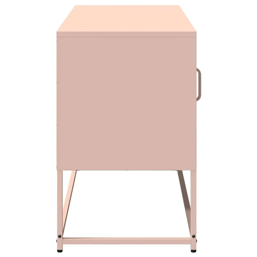 Meuble TV rose 100,5x39x60,5 cm acier - 7