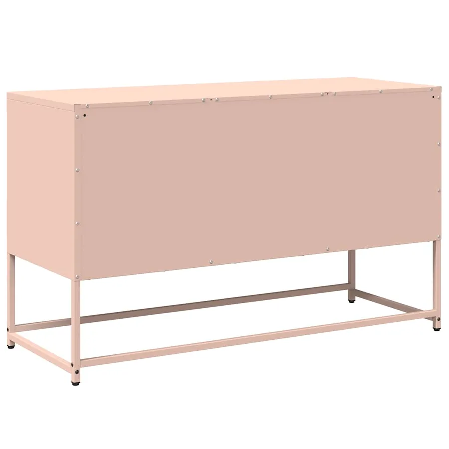 Meuble TV rose 100,5x39x60,5 cm acier - 8