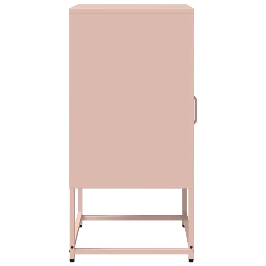 Table de chevet rose 36x39x78 cm acier laminé à froid - 7